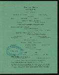 EVENING DINNER [held by] HOTEL VICTORY [at] "PUT-IN-BAY, OH" (HOTEL;)