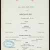 BREAKFAST [held by] TOYO KISEN KAISHA [at] EN ROUTE ABOARD HONG KONG MARU (SS;)