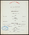 BREAKFAST [held by] TOYO KISEN KAISHA [at] EN ROUTE ABOARD HONG KONG MARU (SS;)