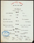 DINNER [held by] TOYO KISEN KAISHA [at] EN ROUTE ABOARD HONG KONG MARU (SS;)