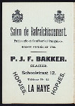 DINNER [held by] HOTEL KURHAUS [at] "SCHEVENINGEN, (THE NETHERLANDS?)" (HOTEL;)