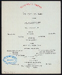 BREAKFAST [held by] TOYO KISEN KAISHA [at] EN ROUTE ABOARD SS HONG KONG MARU (SS;)