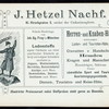 DAILY MENU [held by] CAFE' IMPERIAL [at] "FRANKFURT, GERMANY - 13 KAISERSTRASSE" (CAFE')