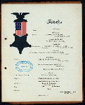 BANQUET TO MAJOR GENERAL ELWELL S.OTIS [held by] LAFAYETTE POST NO. 140 G.A.R. [at] "DELMONICO, NY" (HOTEL)