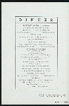 DINNER [held by] LEHIGH VALLEY RAILROAD [at] BLACK DIAMOND EXPRESS (DINING CAR;)