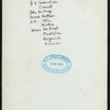 LUNCH [held by] ROUND TABLE CLUB [at] [THE KNICKERBOCKER CLUB?] ("OTHER,(PRIVATE CLUB);")