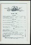 THANKSGIVING DAY DINNER [held by] BALTIMORE & OHIO R.R. [at] """ROYAL LIMITED, THE"" - ""FINEST DAYLIGHT TRAIN IN THE WORLD"" EN ROUTE WASHINGTON, BALTIMORE, PHILADELPHIA, NEW YORK---CAR ""WALDORF""" (RR;)