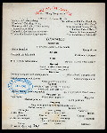 THANKSGIVING DAY DINNER] [held by] TOYO KISEN KAISHA [at] EN ROUTE ABOARD HONG KONG MARU (SS;)