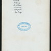 MENU [held by] ROUND TABLE CLUB [at]