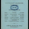 DINNER [held by] UNITED STATES NAVY [at] "U.S.FLAGSHIP KEARSARGE,NORTH ATLANTIC STATION,FORTRESS MONROE,VA" (SS;)