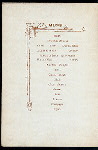DINNER TO PROFESSOR GEORGE HOWARD WOODBERRY [held by] COLUMBIA COLLEGE STUDENTS [at] "[?COLUMBIA COLLEGE, NEW YORK, NY?]"