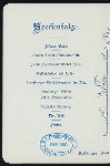 DAILY MENU [held by] RESTAURANT ZOOLOGISCHER GARTEN [at] "HAMBURG,[GERMANY]" (FOR;)