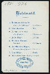 DAILY MENU [held by] RESTAURANT ZOOLOGISCHER GARTEN [at] "HAMBURG,[GERMANY]" (FOR;)