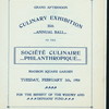 SUPPER AT CULINARY EXHIBITION [held by] SOCIETE CULINAIRE PHILANTHROPIQUE [at] "MADISON SQUARE GARDEN,[NY?]" (OTHER (ARENA);)