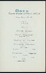 DINNER [held by] HAMBURG-AMERIKA LINIE [at] EN ROUTE ABOARD SCHNELLDAMPFER AUGUSTE VICTORIA (SS;)