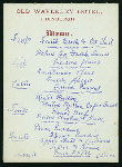 MENU [held by] OLD WAVERLEY HOTEL [at] "EDINBURGH, SCOTLAND" (HOTEL;)