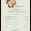 DINNER [held by] HAMBURG-AMERIKA LINIE [at] "SCHNELLDAMPFER ""AUGUSTE VICTORIA""" (SS;)
