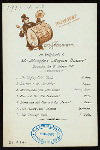 DINNER [held by] HAMBURG-AMERIKA LINIE [at] "SCHNELLDAMPFER ""AUGUSTE VICTORIA""" (SS;)