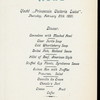 DINNER [held by] HAMBURG-AMERIKA LINIE [at] "SCHNELLDAMPFER ""VICTORIA LUISE""" (SS;)