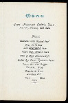 DINNER [held by] HAMBURG-AMERIKA LINIE [at] "SCHNELLDAMPFER ""VICTORIA LUISE""" (SS;)
