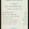 DINNER [held by] HAMBURG-AMERIKA LINIE [at] "SCHNELLDAMPFER ""VICTORIA LUISE""" (SS;)