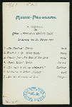 DINNER [held by] HAMBURG-AMERIKA LINIE [at] "SCHNELLDAMPFER ""VICTORIA LUISE""" (SS;)