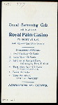 DINNER [held by] ROYAL PALM HOTEL [at] "MIAMI BISCAYNE BAY, FL" (HOTEL;)