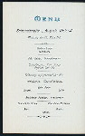 DINNER [held by] HAMBURG-AMERIKA LINIE [at] SS AUGUSTE VICTORIA (SS;)