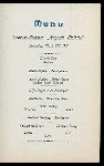 DINNER [held by] HAMBURG-AMERIKA LINIE [at] SS AUGUSTE VICTORIA (SS;)