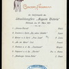 DINNER [held by] HAMBURG-AMERIKA LINIE [at] SS AUGUSTE VICTORIA (SS;)