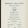 DINNER [held by] HAMBURG-AMERIKA LINIE [at] SS AUGUSTE VICTORIA (SS;)