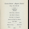 DINNER [held by] HAMBURG-AMERIKA LINIE [at] SS AUGUSTE VICTORIA (SS;)