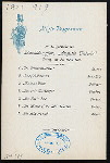 DINNER [held by] HAMBURG-AMERIKA LINIE [at] SS AUGUSTE VICTORIA (SS;)