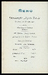 DINNER [held by] HAMBURG-AMERIKA LINIE [at] SS AUGUSTE VICTORIA (SS;)
