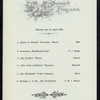 SPEISENFOLGE [held by] NORDDEUTSCHER LLOYD BREMEN [at] "SCHNELLDAMPFER ""HOHENZOLLERN""" (SS;)