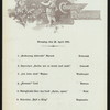 SPEISENFOLGE [held by] NORDDEUTSCHER LLOYD BREMEN [at] "SCHNELLDAMPFER ""HOHENZOLLERN""" (SS;)