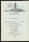 MITTAGESSEN - DINNER [held by] NORDDEUTSCHER LLOYD BREMEN [at] "DAMPFER ""BARBAROSSA""" (SS;)