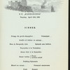 MITTAGESSEN - DINNER [held by] NORDDEUTSCHER LLOYD BREMEN [at] "DAMPFER ""BARBAROSSA""" (SS;)