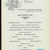 SPEISENFOLGE [held by] NORDDEUTSCHER LLOYD BREMEN [at] "SCHNELLDAMPFER ""HOHENZOLLERN""" (SS;)