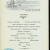 SPEISENFOLGE [held by] NORDDEUTSCHER LLOYD BREMEN [at] "SCHNELLDAMPFER ""HOHENZOLLERN""" (SS;)