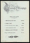 SPEISENFOLGE [held by] NORDDEUTSCHER LLOYD BREMEN [at] "SCHNELLDAMPFER ""HOHENZOLLERN""" (SS;)