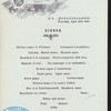 SPEISENFOLGE [held by] NORDDEUTSCHER LLOYD BREMEN [at] "SCHNELLDAMPFER ""HOHENZOLLERN""" (SS;)