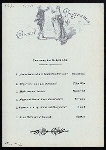 SPEISENFOLGE [held by] NORDDEUTSCHER LLOYD BREMEN [at] "SCHNELLDAMPFER ""HOHENZOLLERN""" (SS;)