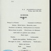 DINNER [held by] NORDDEUTSCHER LLOYD BREMEN [at] SS HOHENZOLLERN (SS;)