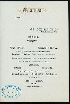 DINNER [held by] NORDDEUTSCHER LLOYD BREMEN [at] SS HOHENZOLLERN (SS;)