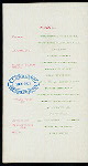DINNER [held by] THE PRESIDENT & DIRECTORS OF THE CONFEDERATION LIFE ASSOCIATION [at] "TORONTO,CANADA" ([REST])