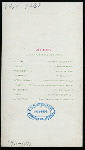 DINNER [held by] THE PRESIDENT & DIRECTORS OF THE CONFEDERATION LIFE ASSOCIATION [at] "TORONTO,CANADA" ([REST])