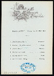 DINNER [held by] NORDDEUTSCHER LLOYD  BREMEN [at] EN ROUTE ABOARD DAMPFER LAHN (SS;)