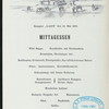 DINNER [held by] NORDDEUTSCHER LLOYD  BREMEN [at] EN ROUTE ABOARD DAMPFER LAHN (SS;)