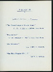 TWENTY-FIFTH ANNIVERSARY BANQUET [held by] ROGER WILLIAMS LODGE NO. 23 A.F. & A.M. [at] "CENTREDALE, RI" (REST(?);)